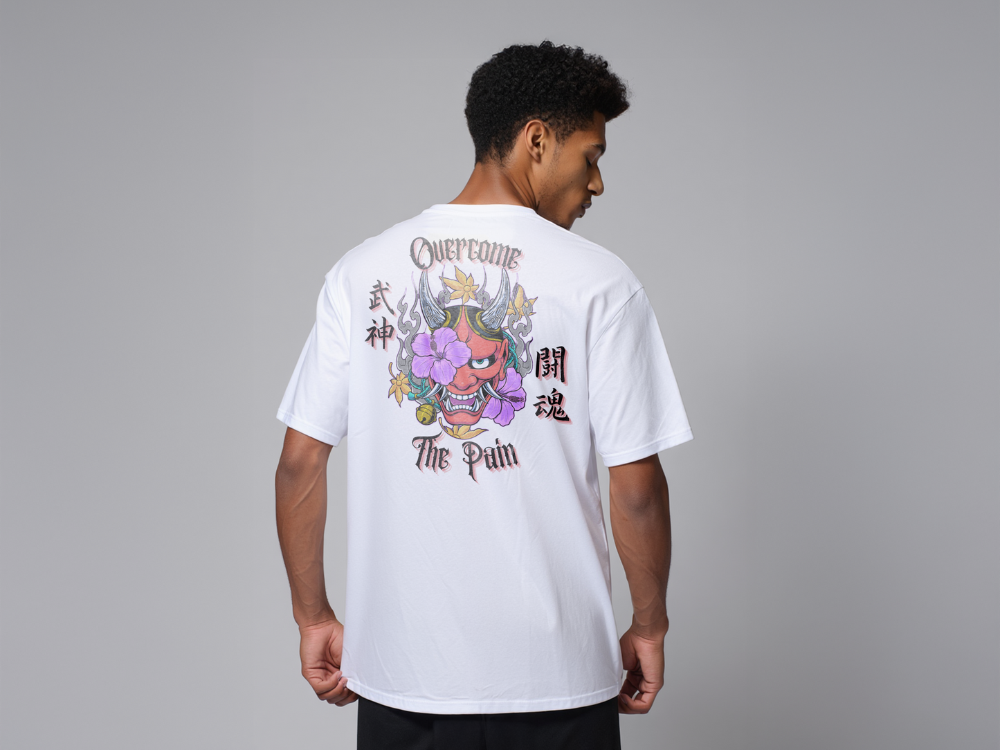Oni Mask T-Shirt – 'Overcome The Pain'